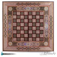 تخته نرد خاتم اعلا با تذهیب فاخر ستونی ۵۰در ۵۰