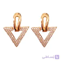 گوشواره طرح مثلثی نگین دار (برندZJ)