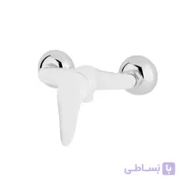 شیر توالت سفید کروم مدل هیراد برند تیرگان