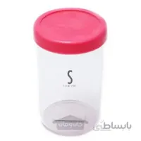 ظرف پلاستیکی درب دار باریک رنگ صورتی (ساخت ‌ژاپن)