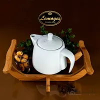 قوری سفید سرامیکی لیمون چینی آراد