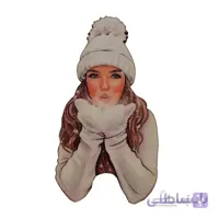 تاپر تزیین کیک بهگز مدل دختر زمستانی