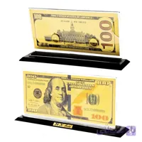 تندیس روکش طلا 100 دلاری 010T