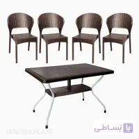 ست میز و صندلی 4 نفره مدل حصیربافت ناصر 972 621