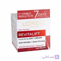 کرم روز ضد چروک و ابرسان لورال مدل revitalift حجم 50 میلی لیتر ا day cream hydrating loreal model revitalift 50ml