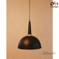 چراغ آویز سقفی دیبانور کد 3010 مدل کاسه ای بزرگ سیاه