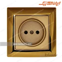 پریز برق ساده الیزه طرح متال طلایی