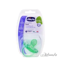 پستانک 12-6 ماه تمام سیلیکون فیزیو سافت سبز چیکو Chicco