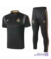 پلوشرت شلوار رئال مادرید مشکی طلایی Real Madrid Polo Shirt 2019-2020 Black Gold