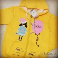 سوییشرت بچگانه دخترانه توکرکی طرح دختر و بادکنک سایز ۵۰ و ۵۵ کد 353