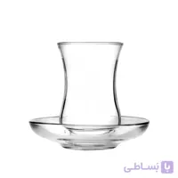 استکان نعلبکی کمرباریک لاو کد 13