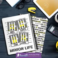 دفتر دوجلدی طرح MINION LIFE