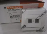 پریز تلفن دو سوکت اشنایدر آلمان مدل آلیا مرلین گرین Schneider Merlin Gerin