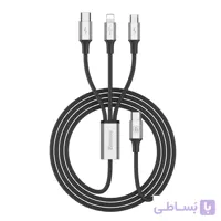کابل سه در یک سوپر فست شارژ تایپ سی برند بیسوس مدل Rapid 3 in 1