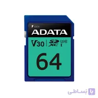 کارت حافظه SDXC ای دیتا مدل ADATA Premier Pro کلاس 10 استاندارد UHS I U3 سرعت 100MBps ظرفیت 64 گیگابایت در بروزکالا