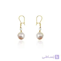 گوشواره طلا دست ساز با مروارید کد XE240