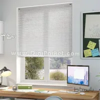 پرده کرکره فلزی پرفراژ سفید ۲۵ میلیمتری p101