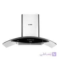 هود شومینه ای ایلیا استیل مدل یاقوت مشکی ا Fireplace hood of Iliasteel model Yaghoot black کد 264129