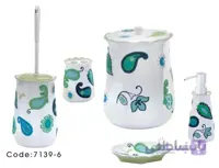 اکسسوری حمام و دستشویی 6 پارچه کنتراست مدل 7139