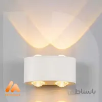 چراغ دیواری فضای ازاد دوطرفه بدنه کرم 12 وات برند edc
