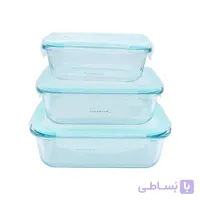 ظرف نگهدارنده 3 تکه مستطیل سوپاپ دار والرین مدل HZ9890