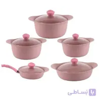 سرویس پخت و پز قابلمه گرانیت 10 پارچه ظافر مدل فورج