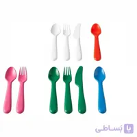 سرویس قاشق چنگال کودک ایکیا مدل KALAS (ست ۶ نفره)