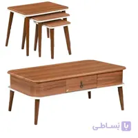 ست جلو مبلی و عسلی چوبی مدل مارال