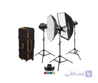 کیت کامل فلاش استودیویی GEMINI GS300II با قدرت 300 ژول