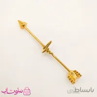 پیرسینگ گوش طرح فلش یا پیکان طلایی