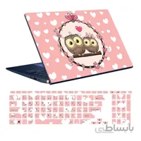 اسکین لپ تاپ طرح جغد کد ۰۱ به همراه استیکر کیبورد