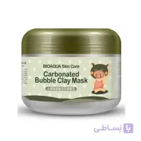 ماسک صورت حبابی زغال فعال و خاک رس بیوآکوا حجم 100 گرم ا Bioaqua Carbonated Bubble Clay Facial Mask 100 g کد 316830
