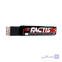 مداد مشکی نگرو بسته 12 عددی مارک فکتیس factis