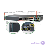 سوئیچ سیسکو‌ Cisco WS-C2960S-24TD-L