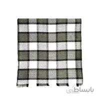 شال گردن سفید مشکی چهارخانه مردانه SH1019