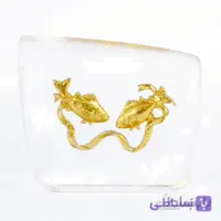 تندیس کریستال طلا طرح ماه تولد اسفند سایز کوچک CS12