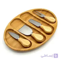 ست سرو پنیر بامبو 5 پارچه مدل Deniz