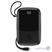 پاوربانک بیسوس با کابل لایتنینگ Baseus Q pow BS-P1001L Digital Display 10000mAh Power Bank