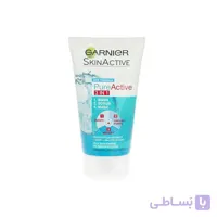 اسکراب پاک کننده پوست گارنیر مدل pure active 3in1 حجم 150 میلی لیتر