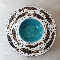 کاسه لبه دار دستساز هفترنگ طرح ۴