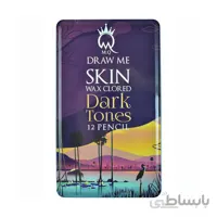 مداد رنگی 12 رنگ ام کیو مدل Dark SKIN
