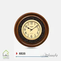 ساعت دیواری چوبی طرح منبت کاری 6535