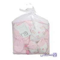 ست بیمارستانی 7 تکه نوزاد مادرکر Mothercare بره صورتی