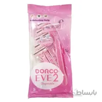 خودتراش 2 تیغه زنانه دورکو مدل EVE2 Disposable بسته 5 عددی