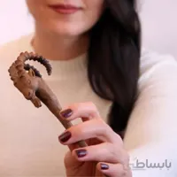 استیک مو دست ساز طرح بز کوهی ا Handmade antelope hair stick