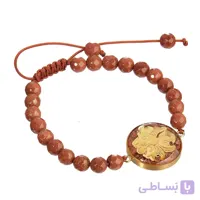 دستبند سنگ دلربا و ورق طلا ماه مرداد