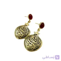 گوشواره برنجی دست ساز طرح انار مدل 27012