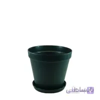 گلدان ساده پلاستیکی مشکی شهر آذین سایز مینی