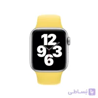 بند اسپرت سیلیکونی اصل رنگ زرد برای مدل های 42 و 44 میلی متر زرد Yellow 42 ا 42-44 mm Apple Watch Silicone Yellow Sport Band - Regular