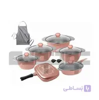 سرویس قابلمه ۱۵ پارچه ام جی اس (MGS) طرح کُره
